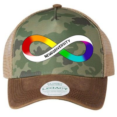 Neurodiversity Rainbow Infinity Symbol Legacy Tie Dye Trucker Hat