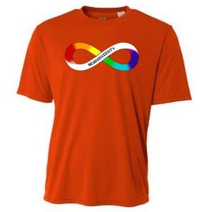 Neurodiversity Rainbow Infinity Symbol Cooling Performance Crew T-Shirt