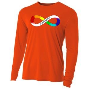 Neurodiversity Rainbow Infinity Symbol Cooling Performance Long Sleeve Crew