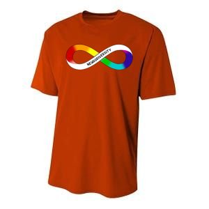 Neurodiversity Rainbow Infinity Symbol Performance Sprint T-Shirt