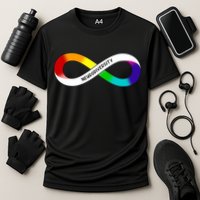 Neurodiversity Rainbow Infinity Symbol Cooling Performance Crew T-Shirt