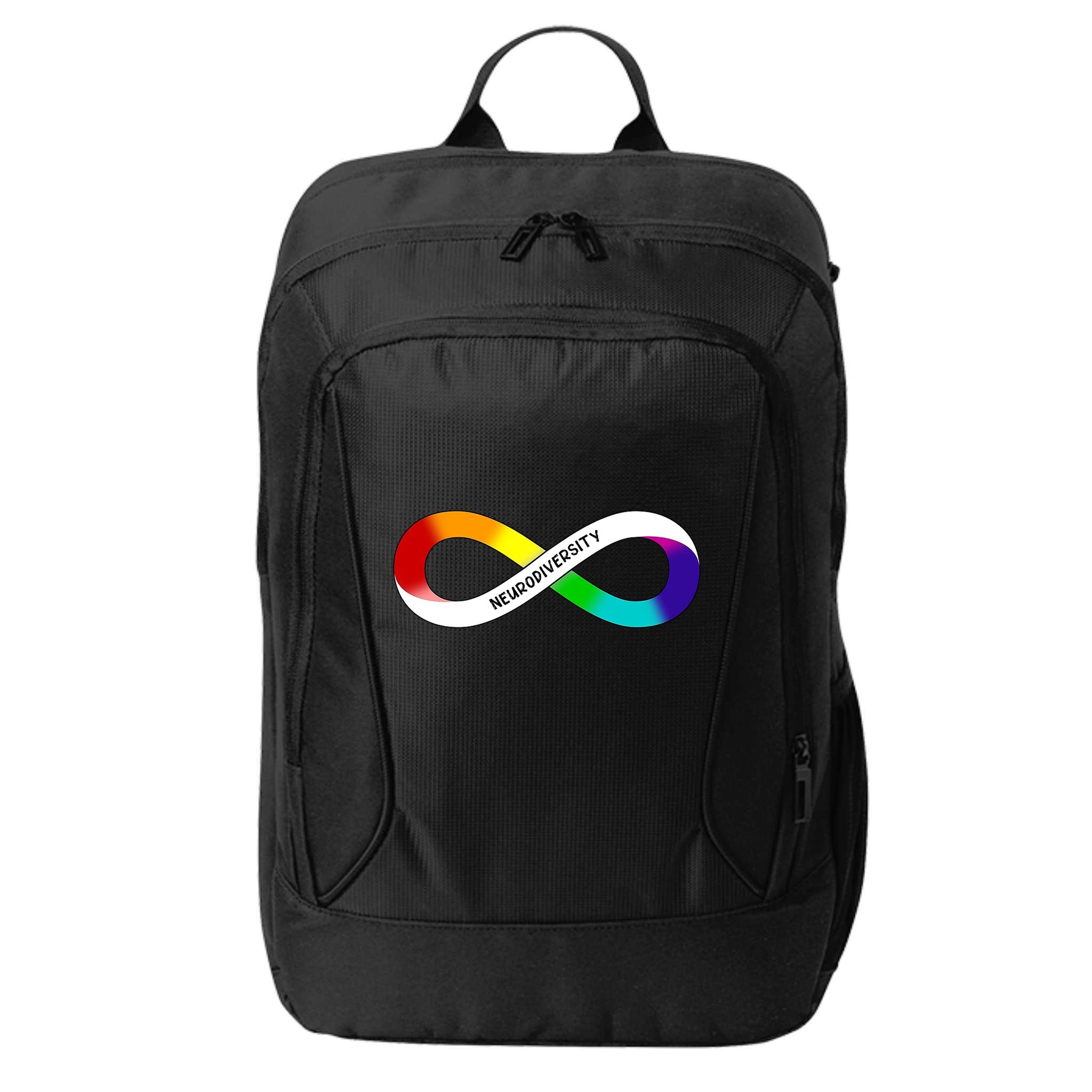 Neurodiversity Rainbow Infinity Symbol City Backpack