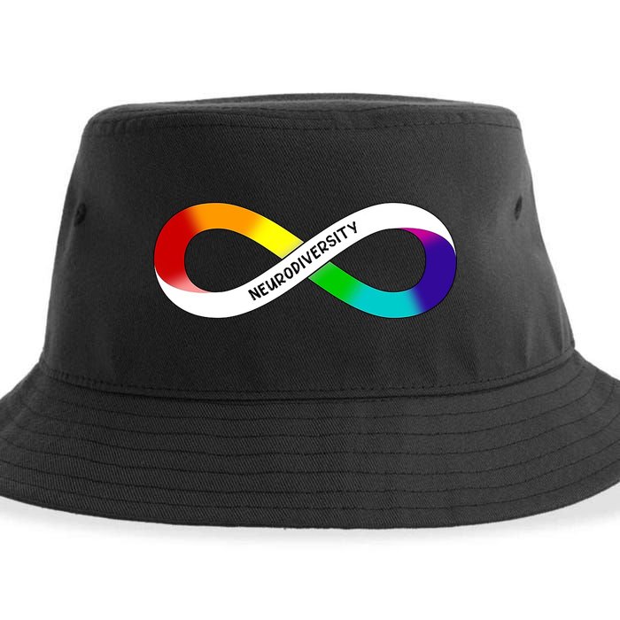 Neurodiversity Rainbow Infinity Symbol Sustainable Bucket Hat