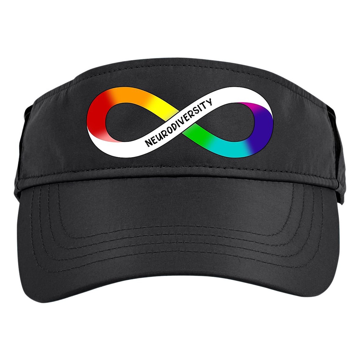 Neurodiversity Rainbow Infinity Symbol Adult Drive Performance Visor
