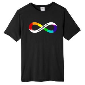 Neurodiversity Rainbow Infinity Symbol Tall Fusion ChromaSoft Performance T-Shirt