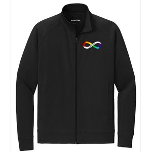 Neurodiversity Rainbow Infinity Symbol Stretch Full-Zip Cadet Jacket