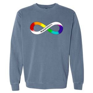 Neurodiversity Rainbow Infinity Symbol Garment-Dyed Sweatshirt