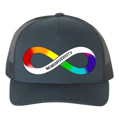 Neurodiversity Rainbow Infinity Symbol Yupoong Adult 5-Panel Trucker Hat