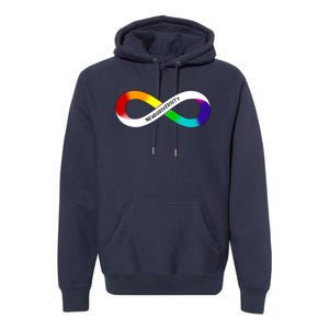 Neurodiversity Rainbow Infinity Symbol Premium Hoodie