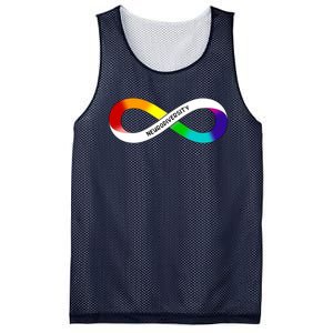 Neurodiversity Rainbow Infinity Symbol Mesh Reversible Basketball Jersey Tank