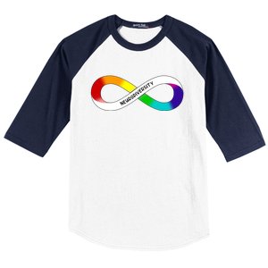 Neurodiversity Rainbow Infinity Symbol Baseball Sleeve Shirt