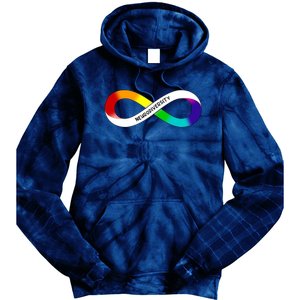 Neurodiversity Rainbow Infinity Symbol Tie Dye Hoodie