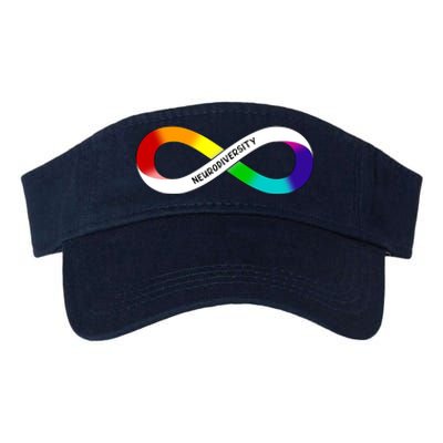 Neurodiversity Rainbow Infinity Symbol Valucap Bio-Washed Visor