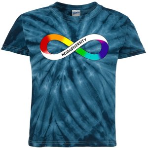 Neurodiversity Rainbow Infinity Symbol Kids Tie-Dye T-Shirt