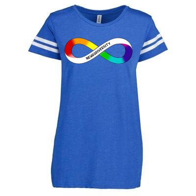 Neurodiversity Rainbow Infinity Symbol Enza Ladies Jersey Football T-Shirt