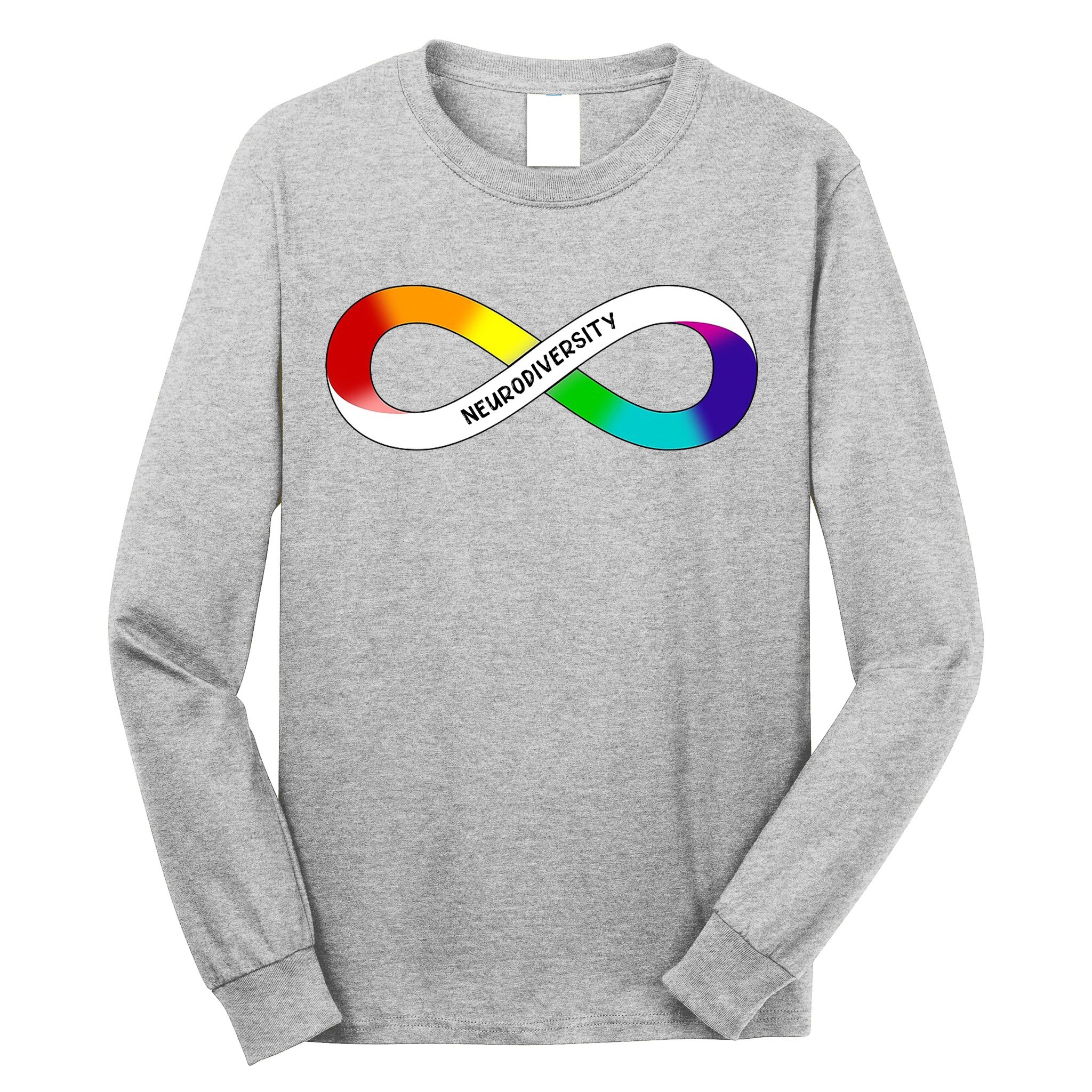 Neurodiversity Rainbow Infinity Symbol Long Sleeve Shirt