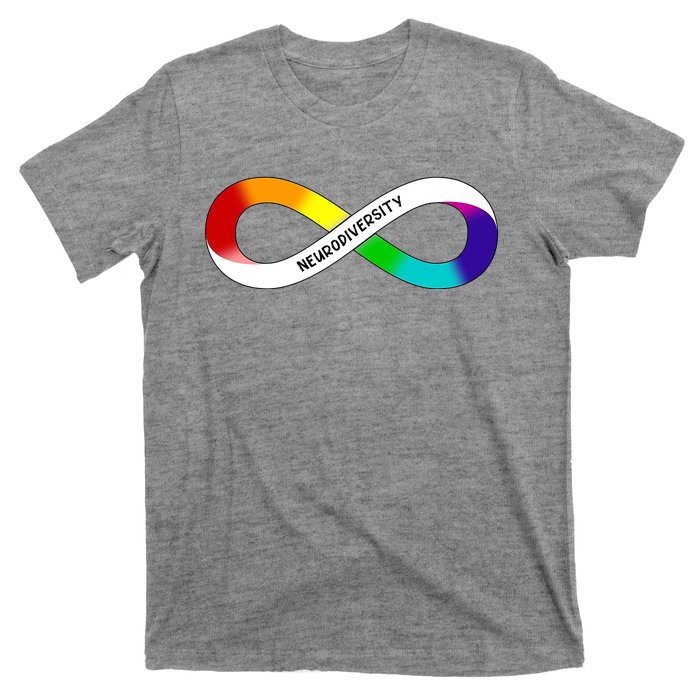 Neurodiversity Rainbow Infinity Symbol T-Shirt