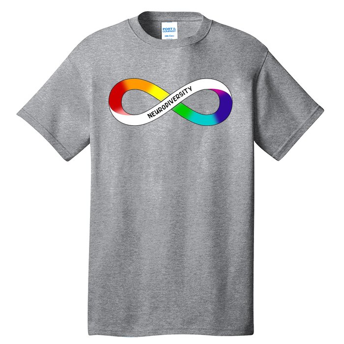 Neurodiversity Rainbow Infinity Symbol Tall T-Shirt