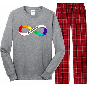 Neurodiversity Rainbow Infinity Symbol Long Sleeve Pajama Set