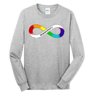 Neurodiversity Rainbow Infinity Symbol Tall Long Sleeve T-Shirt