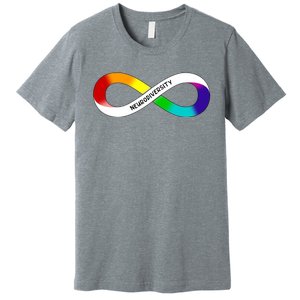 Neurodiversity Rainbow Infinity Symbol Premium T-Shirt