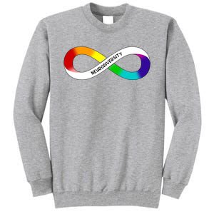 Neurodiversity Rainbow Infinity Symbol Tall Sweatshirt