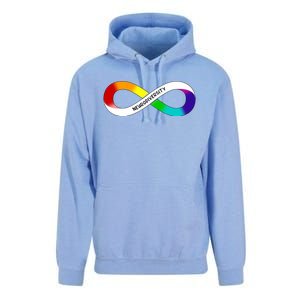 Neurodiversity Rainbow Infinity Symbol Unisex Surf Hoodie