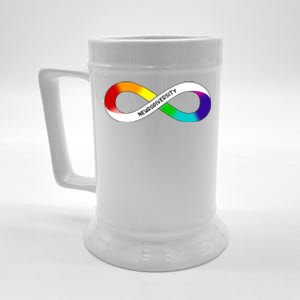 Neurodiversity Rainbow Infinity Symbol Beer Stein