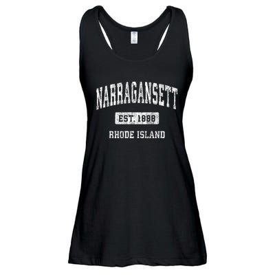 Narragansett Rhode Island Ri Vintage Sports Ladies Essential Flowy Tank