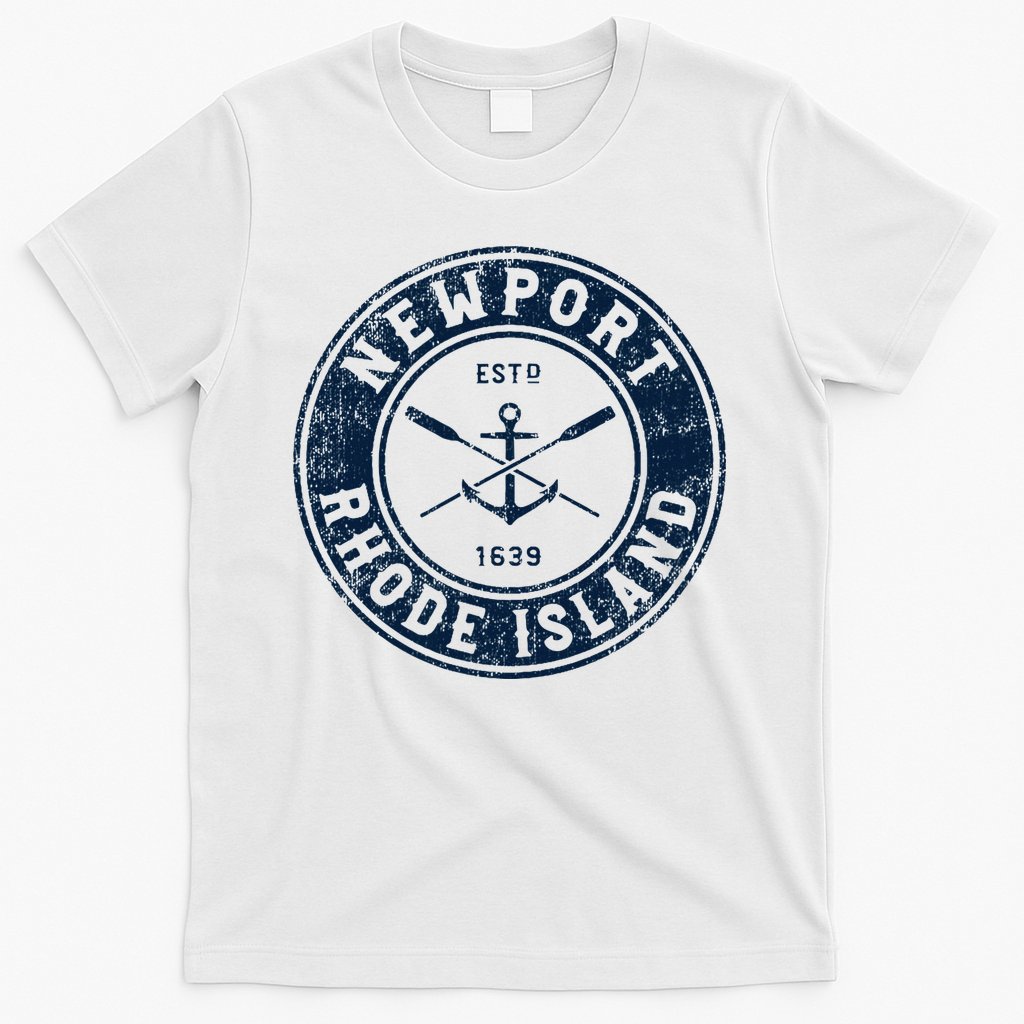 Newport Rhode Island Ri Vintage Boat Anchor T-Shirt