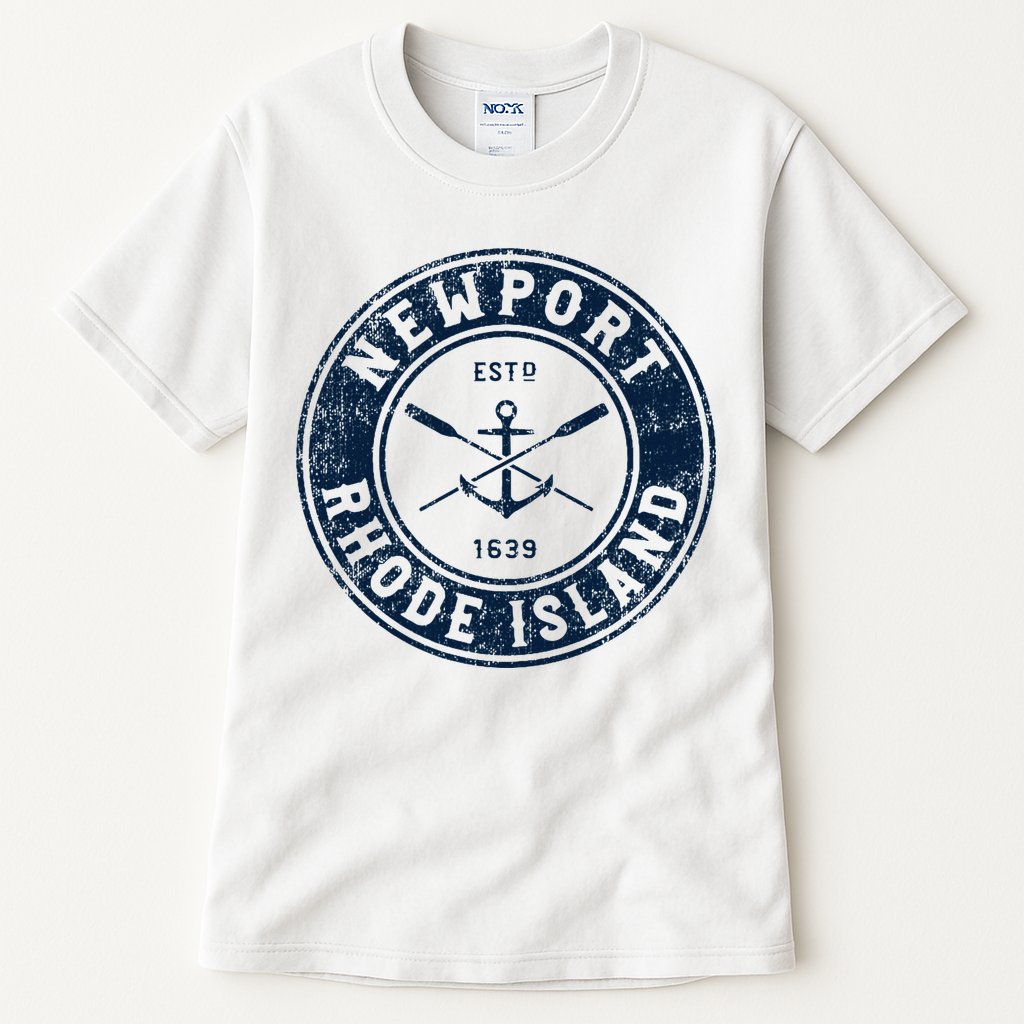 Newport Rhode Island Ri Vintage Boat Anchor Tall T-Shirt