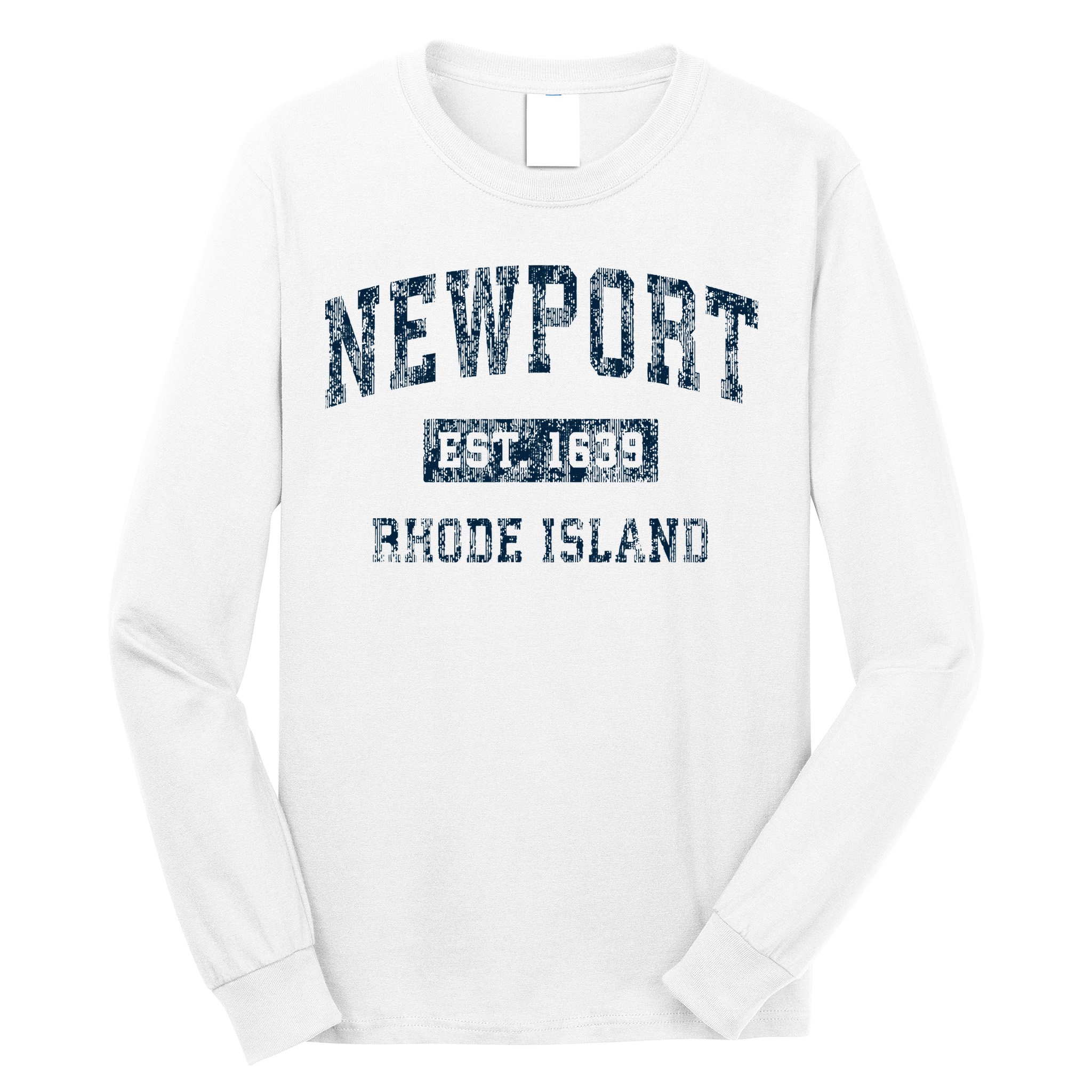 Newport Rhode Island Ri Vintage Sports Long Sleeve Shirt