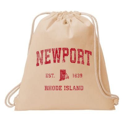 Newport Rhode Island Ri Vintage Sports Drawstring Bag