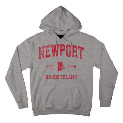 Newport Rhode Island Ri Vintage Sports Tall Hoodie