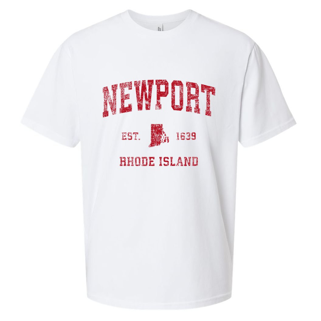 Newport Rhode Island Ri Vintage Sports Sueded Cloud Jersey T-Shirt