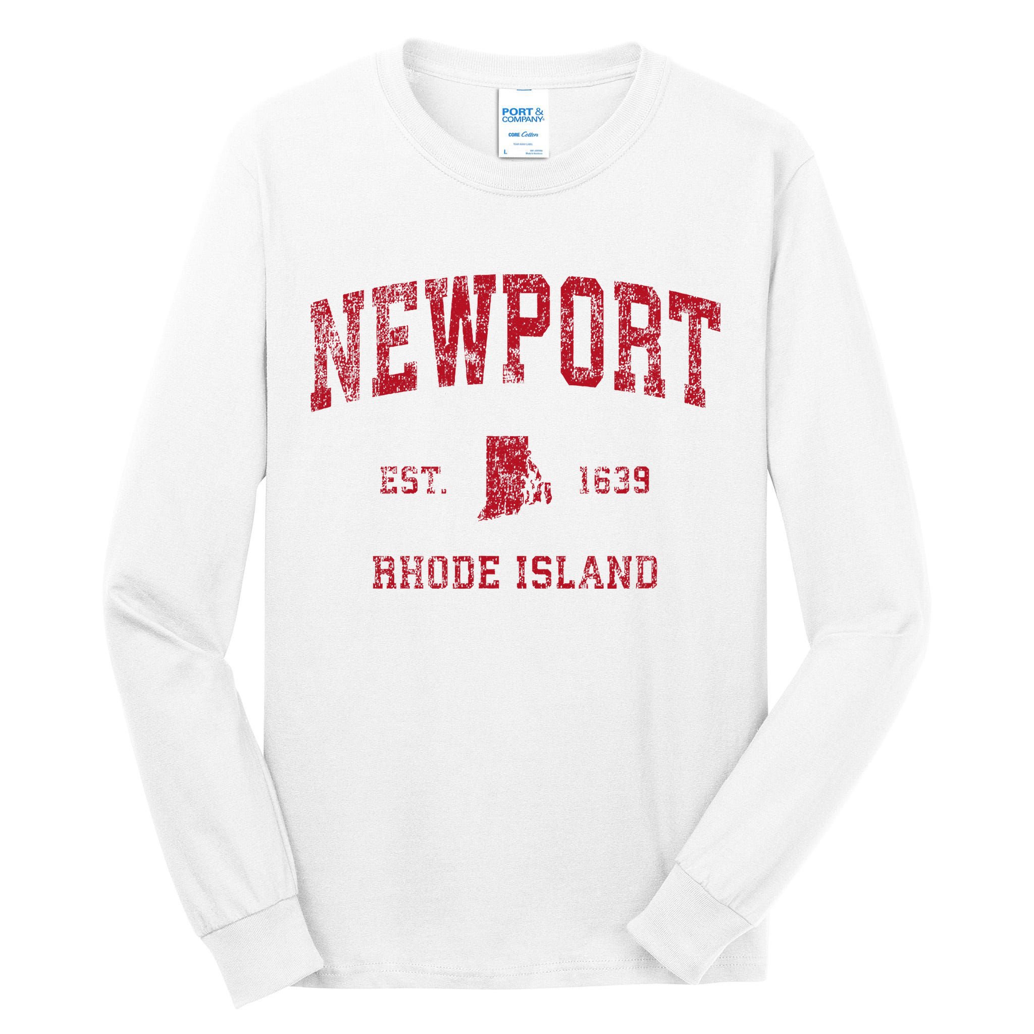 Newport Rhode Island Ri Vintage Sports Tall Long Sleeve T-Shirt