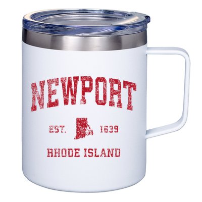 Newport Rhode Island Ri Vintage Sports 12oz Stainless Steel Coffee Mug