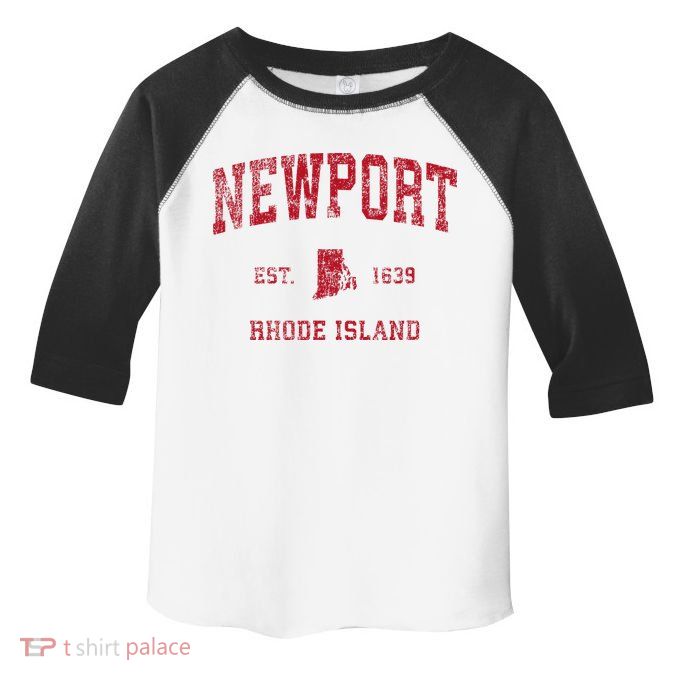Newport Rhode Island Ri Vintage Sports Toddler Fine Jersey T-Shirt
