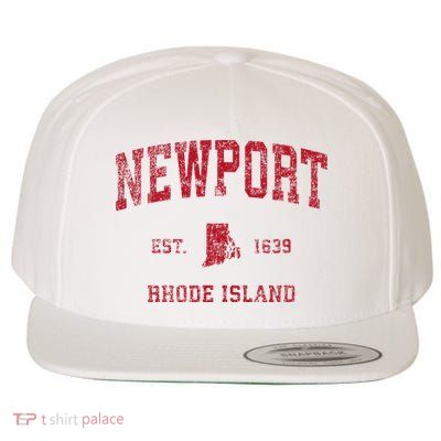 Newport Rhode Island Ri Vintage Sports Wool Snapback Cap