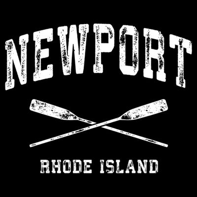 Newport Rhode Island Vintage Nautical Crossed Oars Gift T-Shirt