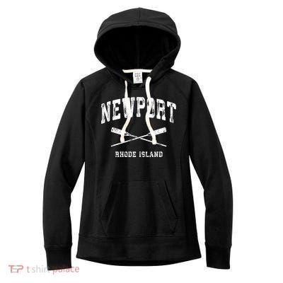 Newport Rhode Island Vintage Nautical Crossed Oars Gift Women's Fleece Hoodie