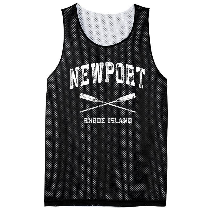 Newport Rhode Island Vintage Nautical Crossed Oars Gift Mesh Reversible Basketball Jersey Tank