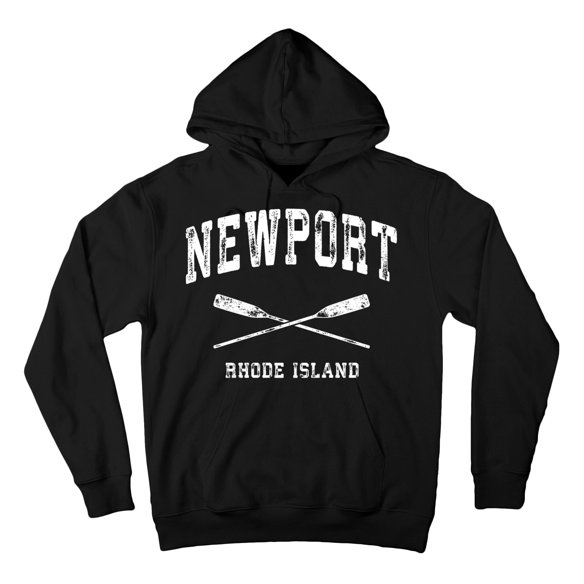 Newport Rhode Island Vintage Nautical Crossed Oars Gift Tall Hoodie