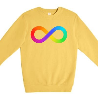 Neurodiversity Rainbow Infinity Autism Premium Crewneck Sweatshirt