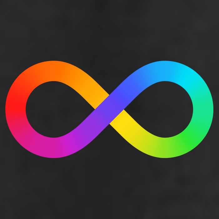 Neurodiversity Rainbow Infinity Autism Garment-Dyed Heavyweight T-Shirt