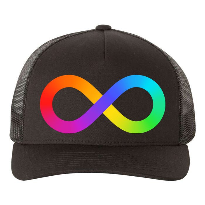 Neurodiversity Rainbow Infinity Autism Yupoong Adult 5-Panel Trucker Hat