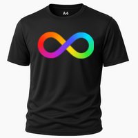 Neurodiversity Rainbow Infinity Autism Cooling Performance Crew T-Shirt