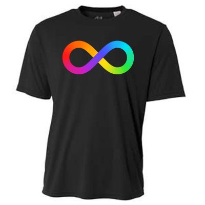 Neurodiversity Rainbow Infinity Autism Cooling Performance Crew T-Shirt