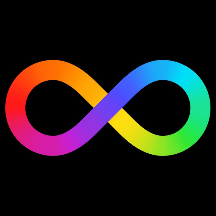 Neurodiversity Rainbow Infinity Autism Cooling Performance Crew T-Shirt