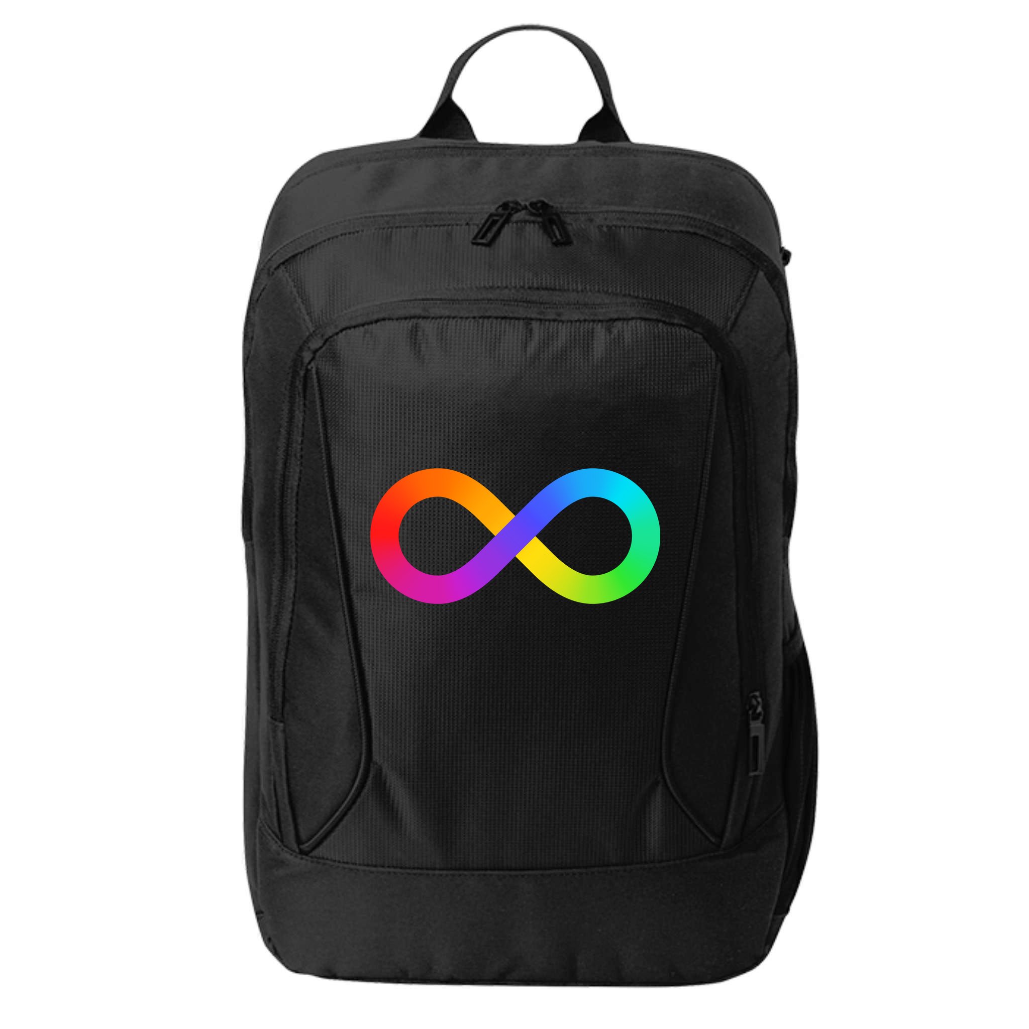Neurodiversity Rainbow Infinity Autism City Backpack